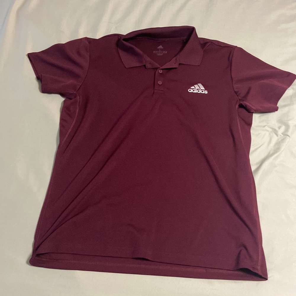 Maroon Adidas polo